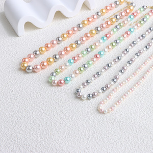 Collar de Perlas de Color Caramelo Retro de Alta Calidad, Collar Popular en Tiktok - Product Image 3