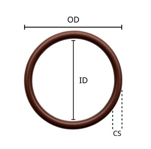 Katon FKM O Anillos JIS P18 2,4mm x 18mm x 22,8mm ORV Marrón 75 Shore A Sellos Productos - Product Image 2