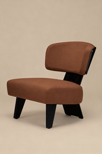 Organic Modern Armchair/COFFEE CHAIR WOODEN FRAME RATTAN-WOVEN BACKREST SEAT <b>CUSHION</b> DINING ROOM FURNITURE for HOME BAR GYM PARK - Product Image 2