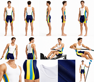 Combinaison de natation légère et personnalisée pour l'été, imprimée style hip-hop, pour équipes universitaires de rame, séchage rapide - Product Image 6