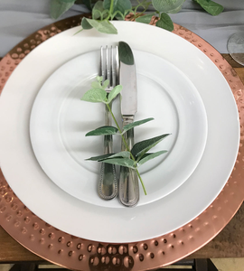Plato de cobre para servir, precio más bajo, 6 platos redondos pulidos, aptos para lavavajillas, decoración para mesa de comedor - Product Image 6