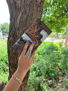 Cartera de Piel de Vaca Vintage, Cartera de Cuero de Piel de Vaca, Regalos de Regalo, Novedad - Product Image 3