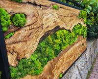 Wildwood Mosaic Hanging Wooden Wall Decor with Moss Artwork-Nature Nexus Enchanted Grove Art