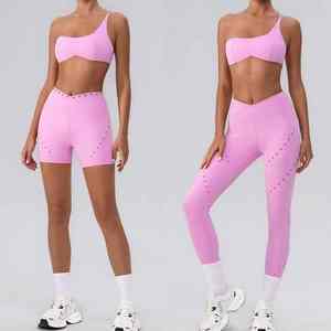 Conjunto de yoga para mujer, ropa deportiva de verano, última moda en colores, para gimnasio, correr, hacer ejercicio, conjuntos de yoga para mujer, venta al por mayor - Product Image 2