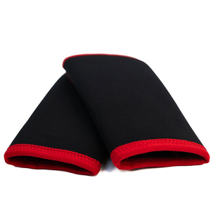 Genouillères en néoprène tricoté noir et rouge, respirantes, absorbant les chocs, universelles, unisexes, pour toutes les saisons, protection sportive - Product Image 3