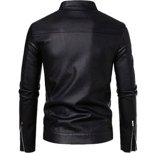 Men's High Quality Fashion Leather <b>Jackets</b> Breathable Windproof Leather <b>Jackets</b> for Men's Wholesale Customized - Product Image 2