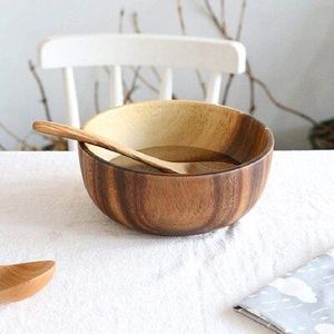 <b>High</b> Demand Wooden Serving Bowl Acacia Salad Fruit Bowl for <b>Kitchen</b> Dining <b>Table</b> Eco Friendly Food Safe Factory Bulk Supply Home - Product Image 1