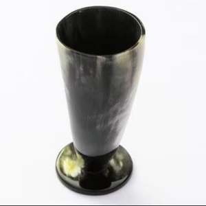 Real Horn Eco-Friendly Whiskey Tumbler with <b>Lid</b> Custom Logo Glass for Parties & Events <b>by</b> MULTI CRAFT - Product Image 1