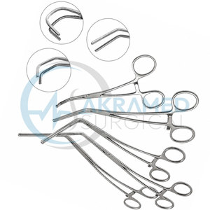 Ensemble de pinces vasculaires aortiques 5 pièces en acier inoxydable, pinces d'exclusion, instruments chirurgicaux cardiovasculaires certifiés CE - Product Image 6