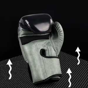 Gants de boxe professionnels avec logo personnalisé, qualité supérieure en cuir PU pour le kickboxing, le karaté, le MMA, le Muay Thai et les arts martiaux - Product Image 4