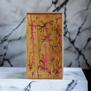 Urne funéraire artisanale à motif vague simple et urne funéraire en bois naturel, boîte à cendres artistique, souvenir commémoratif par AYAANS - Product Image 6