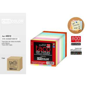 Bloc-notes promotionnel coloré 85x85mm 800H pour une communication efficace - Product Image 1