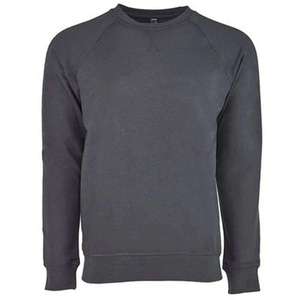 Suéter de Punto para Hombre, Cuello Redondo, Manga Raglán, Color Gris, Corte Regular, Color Sólido, Algodón, Informal, Otoño, Manga Larga - Product Image 5