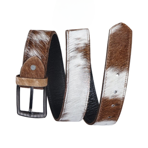Ceintures en cuir de vachette personnalisables pour hommes, femmes et enfants, nouveau design chic style western, prix avec ceintures en poils de vache - Product Image 1