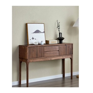 Table console en bois naturel avec rangement pour salon, entrée, couloir, chambre à coucher, décoration intérieure, meubles - Product Image 2