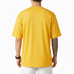 เสื้อยืดโอเวอร์ไซส์คุณภาพสูง ทรงดรอปโชว์เดอร์ พิมพ์ลายกราฟิกสไตล์วินเทจ ผ้าคอตตอน 100% น้ำหนักมาก สตรีทแวร์ รับสั่งทำเสื้อยืด - Product Image 4