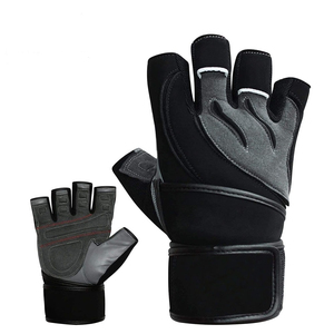 Guantes Deportivos Unisex con Cierre de Hebilla, Colores/Logotipo/Diseño Personalizables, Material PU, Medio Dedo, para Levantamiento de Pesas - Product Image 4