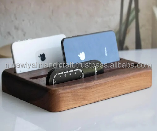 Best Quality Three-Tier Wooden Remote Control Caddy for Table