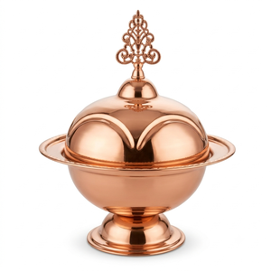 Handmade Polished Copper <b>Sugar</b> Pot Footed Decorative <b>Sugar</b> <b>Bowl</b> Vintage Metal Container Kitchenware Handicraft - Product Image 1