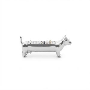 Moderno Soporte para Anillos con Forma de Vaca, Base Acolchada de Terciopelo, Organizador Decorativo para el Hogar, para Anillos y Regalo Estilo Granja - Product Image 1