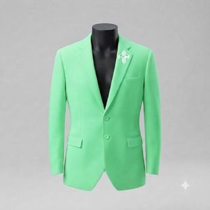 Traje de Pantalón y Chaqueta de Terciopelo Estilo Italiano para Hombre, Antiarrugas, Transpirable, Cierre de Botones, Diseño Plano Frontal, Viscosa/Poliéster - Product Image 6