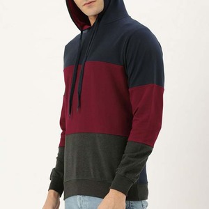 Sweat-shirt à capuche pour homme, coupe classique, coton French Terry, style color block, décontracté, pour l'automne - Product Image 5