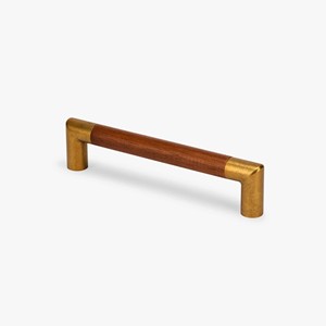 Tirador de barra elegante de madera de acacia con acabado en caoba antigua, venta al por mayor - Product Image 2