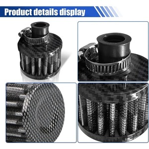 Filtro de Aire de 0.47"/12mm, Filtro de Admisión de Aire Frío, Respirador, Ventilación Turbo, Limpiador de Admisión de Aire, Compatible con la Mayoría de Autos y Motocicletas - Product Image 3