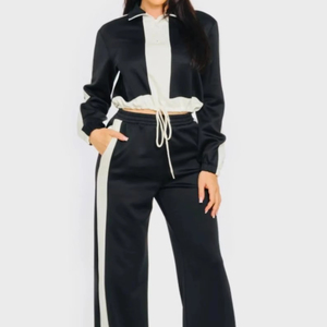 Nouvelle mode d'hiver pour femmes, ensemble décontracté 2 pièces, survêtement en molleton de coton pour femmes de haute qualité - Product Image 1