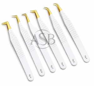 Extensions de cils en acier inoxydable avec logo personnalisé rose et or, et blanc et or, impression de logo personnalisée - Product Image 4