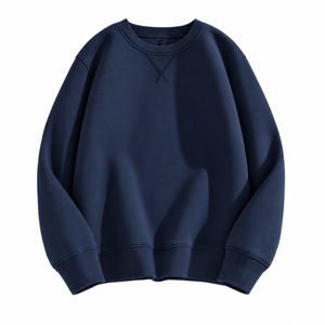 Sudadera para hombre ODM ligera de ajuste regular de forro polar para gimnasio, venta al por mayor, con puños acanalados, estilo retro, de fabricante, con cuello simulado - Product Image 1