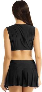 Uniforme de Animadoras para Niñas con Diseño de Transferencia Térmica, Conjunto de Sujetador Deportivo y Pantalones Cortos para Equipos de Animación y Baile - Product Image 3