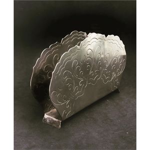 Custom Antique Metal <b>Tissue</b> <b>Paper</b> Holder Carved Stainless Steel Napkin Holder Organizer for Restaurant Home Hotel Napkin Stand - Product Image 1