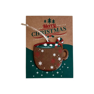 การ์ดเชิญคริสต์มาสลายไม้ Cocoa-Design พิมพ์ + ตัดรูปทรง 4 สี แบบออฟเซ็ต ปั๊มทอง กระดาษสวยหรู - Product Image 3