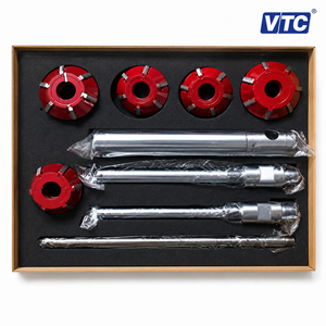 ชุดเครื่องตัดบ่าวาล์วคาร์ไบด์ VTC 5 ชิ้น หัวตัดสีแดง สำหรับเครื่อง CNC Machining Center HRC65 - Product Image 1