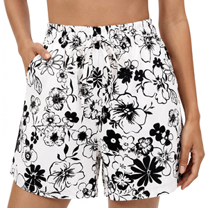 Shorts de plage élégants et tendance pour femmes, protection UPF 50+, séchage rapide, respirants, anti-odeurs, couleur unie, 140g - Product Image 1