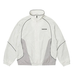Men's White Windproof Waterproof <b>Quilted</b> <b>Jacket</b> with Turn-down Collar and Zipper Closure Hooded <b>Pattern</b> Winter Wear - Product Image 5