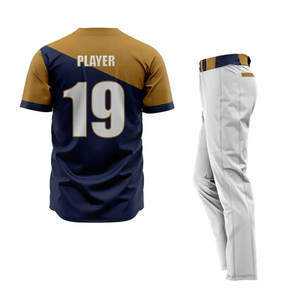 Pantalon de baseball blanc pour homme avec ceinture marron et bandes latérales noires, respirant, imprimé par transfert thermique, en polyester sans couture, pour uniformes - Product Image 2