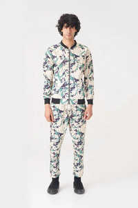 Casual Fitted Blank Two Piece Tracksuits for Men Custom Sweatsuit Set Unisex Vintage Training <b>Jogging</b> Wear With Zipper - Product Image 2