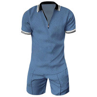 Ensemble 2 pièces d'été pour homme Rose Riviers International, tissu polaire respirant de haute qualité, t-shirt décontracté et short