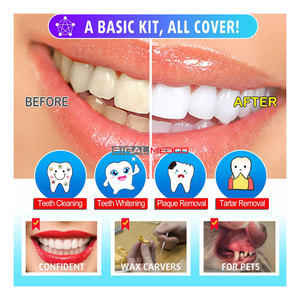 Herramientas Dentales, Palillos Dentales, Herramientas de Limpieza de Dientes, Higiene, 5 Piezas, Raspador de Dientes Ergonómico Manual de Acero Inoxidable Alemán Profesional - Product Image 3