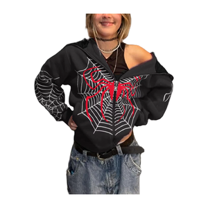 เสื้อฮู้ดสปริงสำหรับผู้ชายและผู้หญิง แบบมีฮู้ด ผ้าฟลีซพิมพ์ลายตามสั่ง ระบายอากาศได้ดี ผลิตจากโพลีเอสเตอร์/คอตตอน ซับในผ้าซาติน สไตล์สตรีทแวร์ - Product Image 2