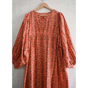 Vestido Boho de Algodón para Mujer, Estampado a Mano, Lavable, Ligero, Transpirable, para Verano, Estilo Casual y Ecológico - Product Image 2