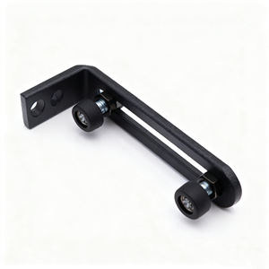 <span class=keywords><strong>ECREW</strong></span> Herrajes Modernos Negros para Puertas Correderas Tipo Granero, Guía Inferior de Acero para Protección de Seguridad, para Puertas de Madera de Entrada/Baño, Fácil Instalación con Tornillos, 1 Año de Garantía - Product Image 3