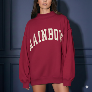 Sweat-shirt à col montant en polaire surdimensionné à manches longues pour femme avec logo personnalisé sur le devant – Fabricant - Product Image 5