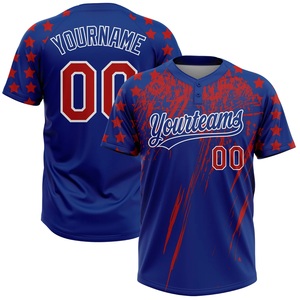 Maillot de softball professionnel personnalisé à <span class=keywords><strong>2</strong></span> boutons, uniforme d'équipe 100 % polyester à séchage rapide, fabricant et fournisseur OEM ODM - Product Image 1