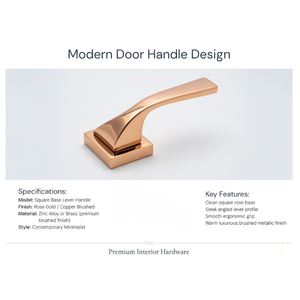 Luxury Brass Mortise Door <b>Handle</b> Set | Designer Lever <b>Handles</b> in Antique, Black, Graphite & Gold Finish for Interior Doors - Product Image 5