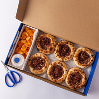 Boîte d'emballage en papier écologique personnalisée pour mini-burgers, frites, beignets, sauces, sushis, gâteaux, pâtisseries, biscuits, brownies