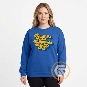 เสื้อผ้าฝ้ายฟลีซคุณภาพสูงสำหรับผู้หญิง Sigma Gamma Rho รุ่นฤดูใบไม้ร่วง/ฤดูหนาว ปักลาย ป้องกันรอยยับ เป็นมิตรกับสิ่งแวดล้อม - Product Image 4