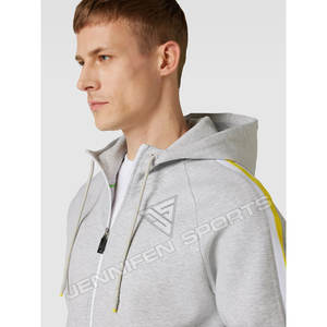 Conjunto de dos piezas de sudadera con capucha y pantalón de chándal de hip hop personalizado para hombre, de felpa francesa, transpirable y de peso pesado. - Product Image 3